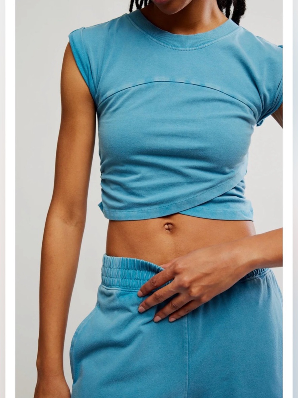 NWT Free People FP Movement Hot Shot Crossover Set Celestial Blue - Picture 5 of 6